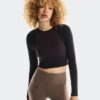 Women Studio Knit Long-T Crop