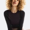 Women Studio Knit Long-T Crop